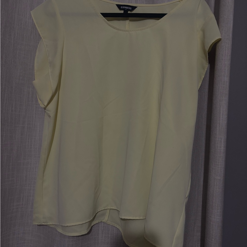 Express Light Yellow Women's Blouse